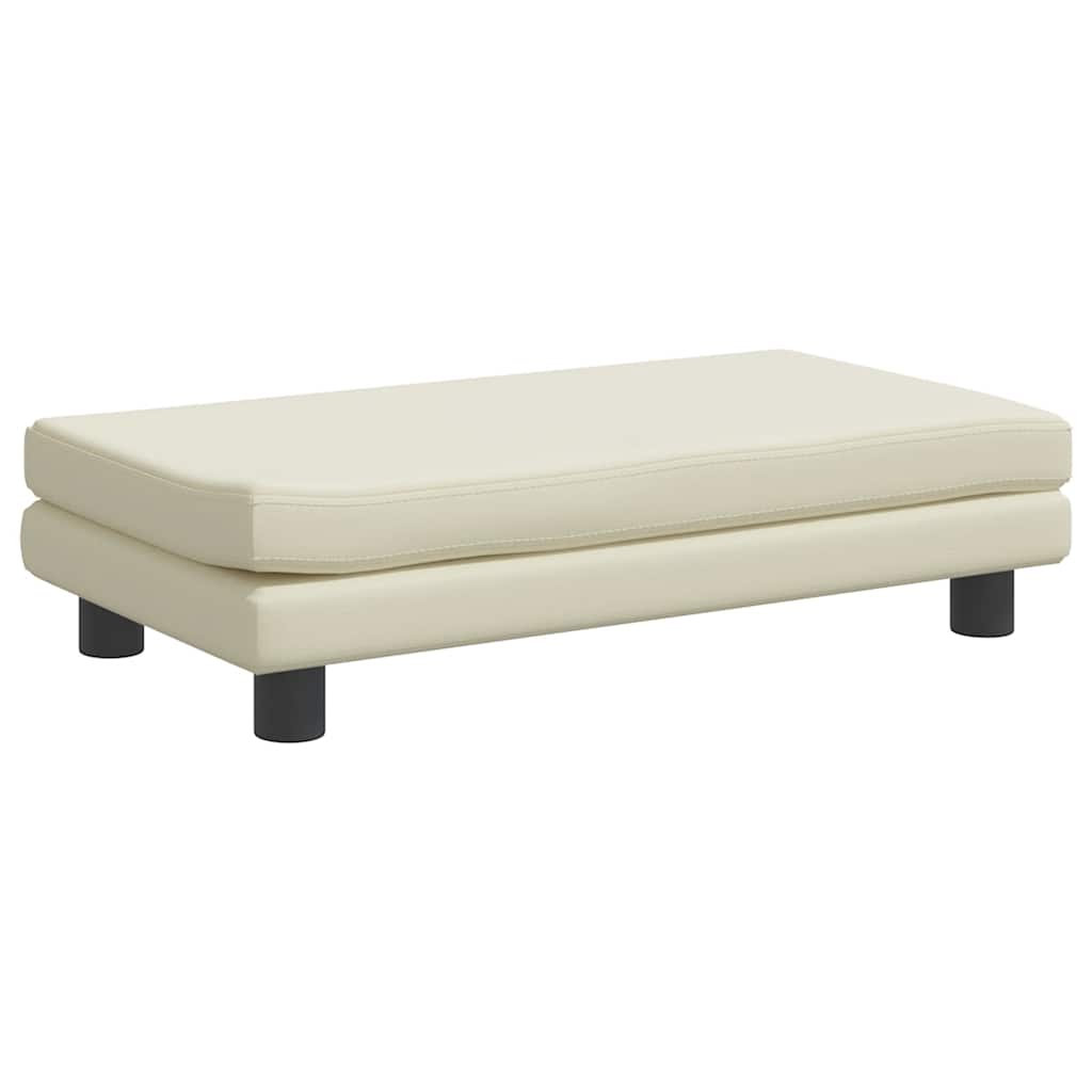 Krevet za pse s produžetkom krem 100 x 50 x 30 cm umjetna koža