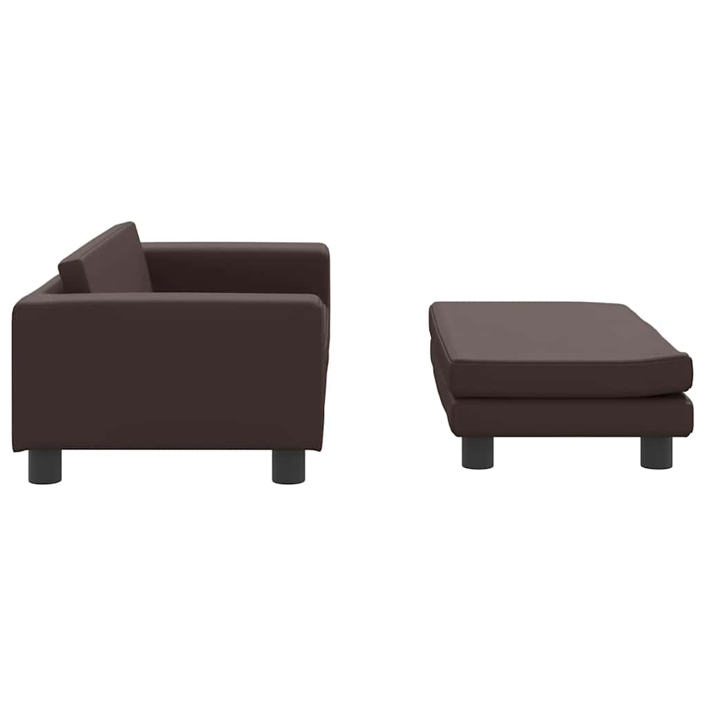 Krevet za pse s produžetkom smeđi 100 x 50 x 30 cm umjetna koža