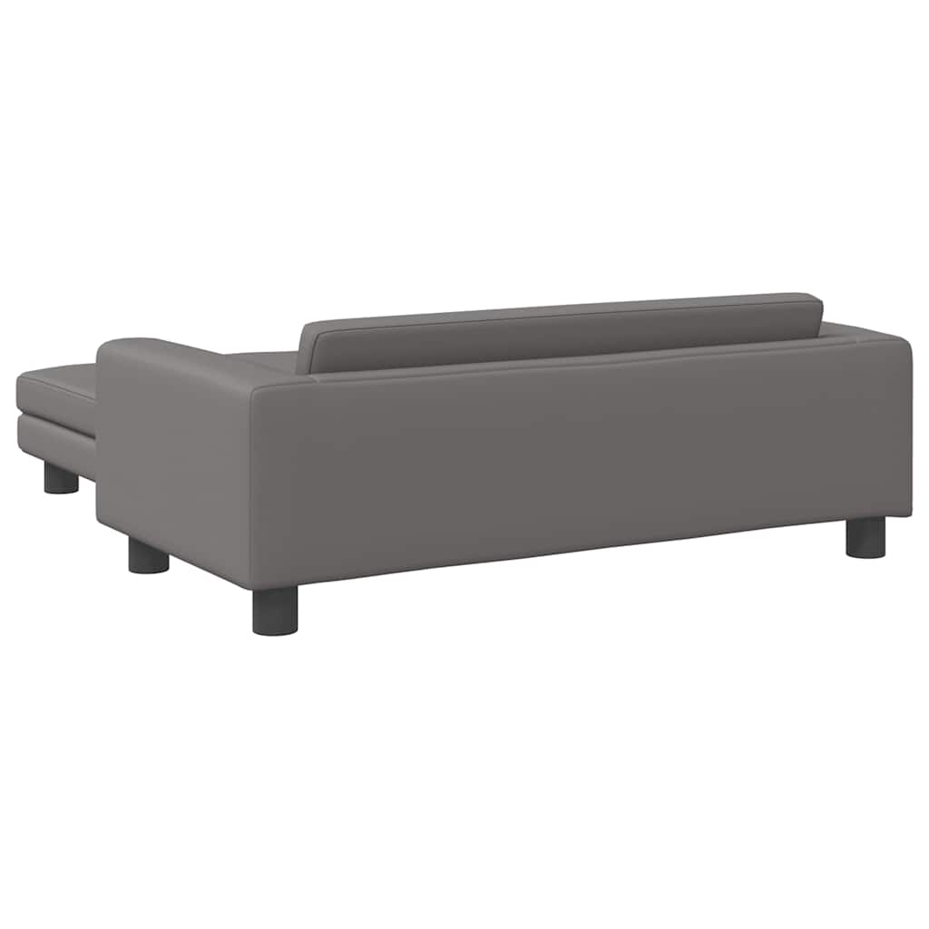 Krevet za pse s produžetkom sivi 100 x 50 x 30 cm umjetna koža