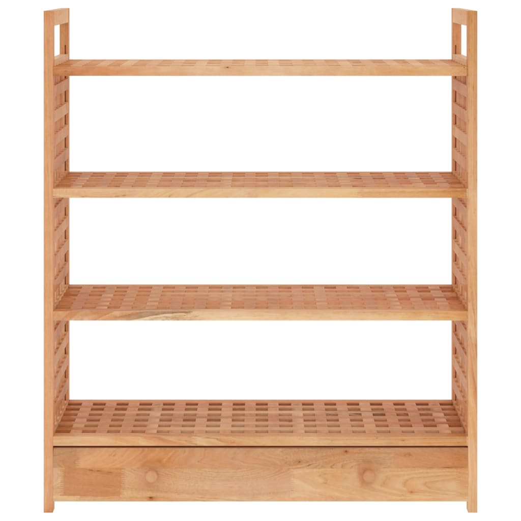 Stalak za cipele s ladicom 70x27x81 cm od masivnog drva oraha