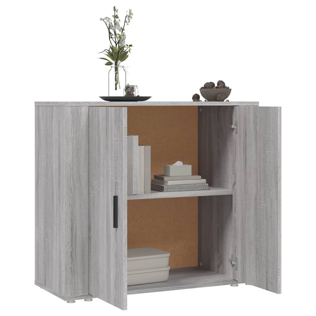 Komoda sivog hrasta sonome 80x33x70 cm od konstruiranog drva