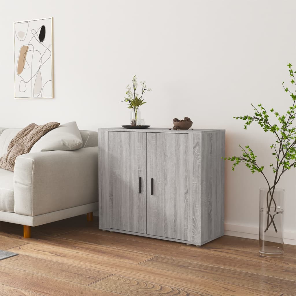 Komoda sivog hrasta sonome 80x33x70 cm od konstruiranog drva
