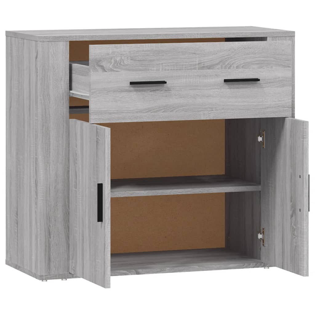 Komoda sivog hrasta sonome 80x33x70 cm od konstruiranog drva
