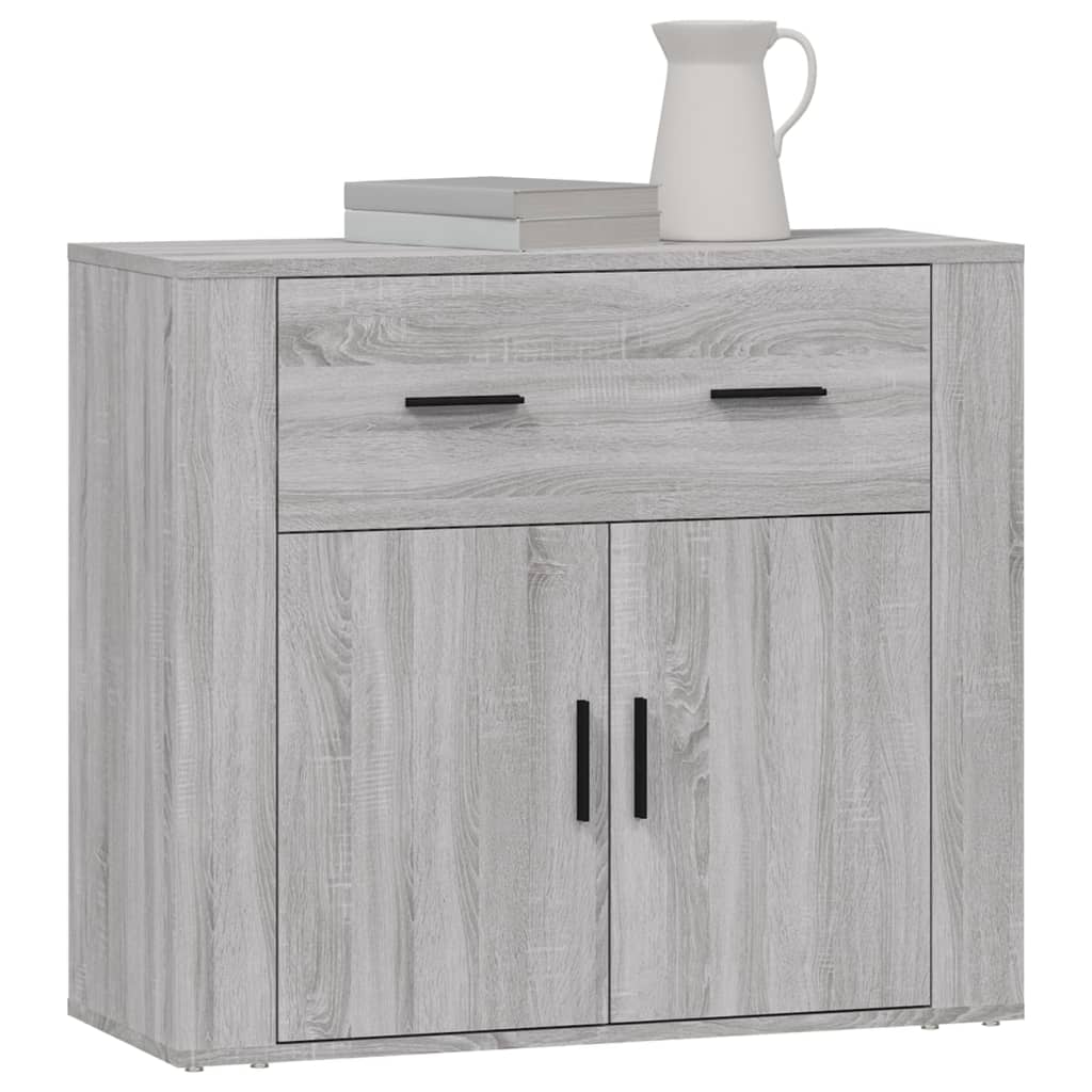 Komoda sivog hrasta sonome 80x33x70 cm od konstruiranog drva