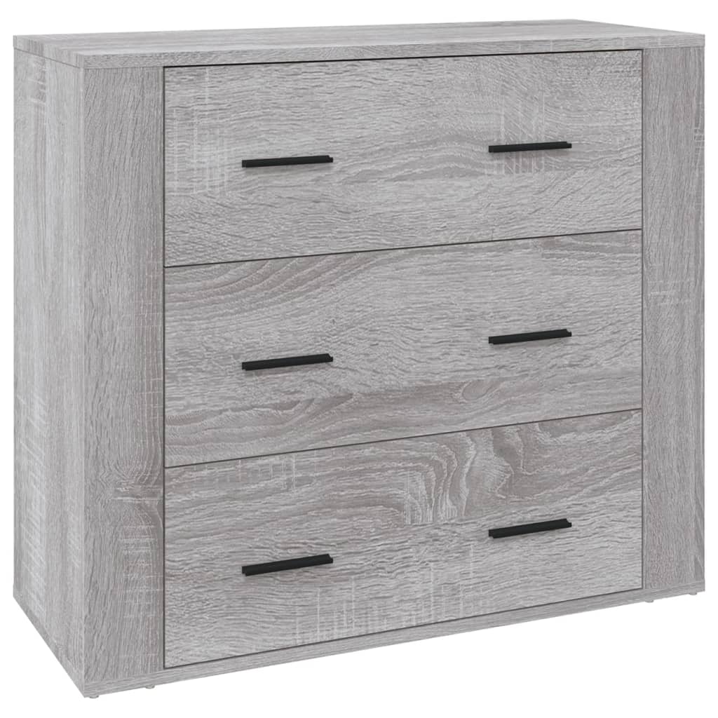Komoda sivog hrasta sonome 80x33x70 cm od konstruiranog drva