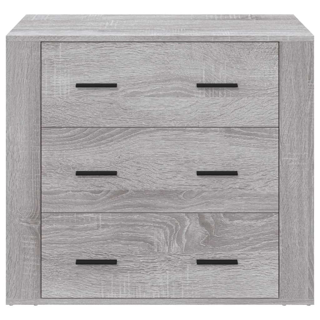 Komoda sivog hrasta sonome 80x33x70 cm od konstruiranog drva