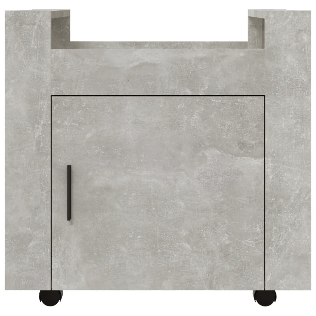 Kolica za radni stol boja betona 60x45x60 cm konstruirano drvo