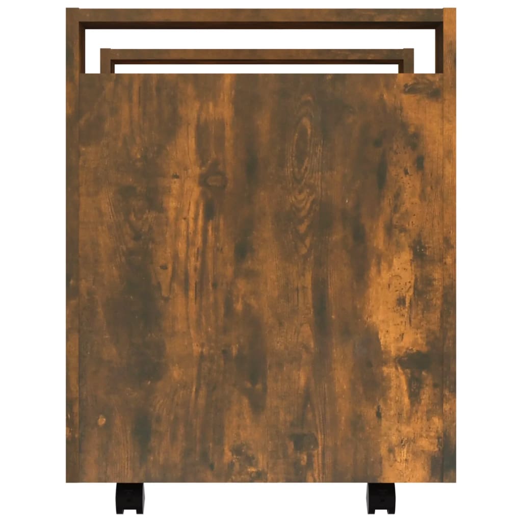 Kolica za radni stol boja dimljenog hrasta 60x45x60 cm drvena