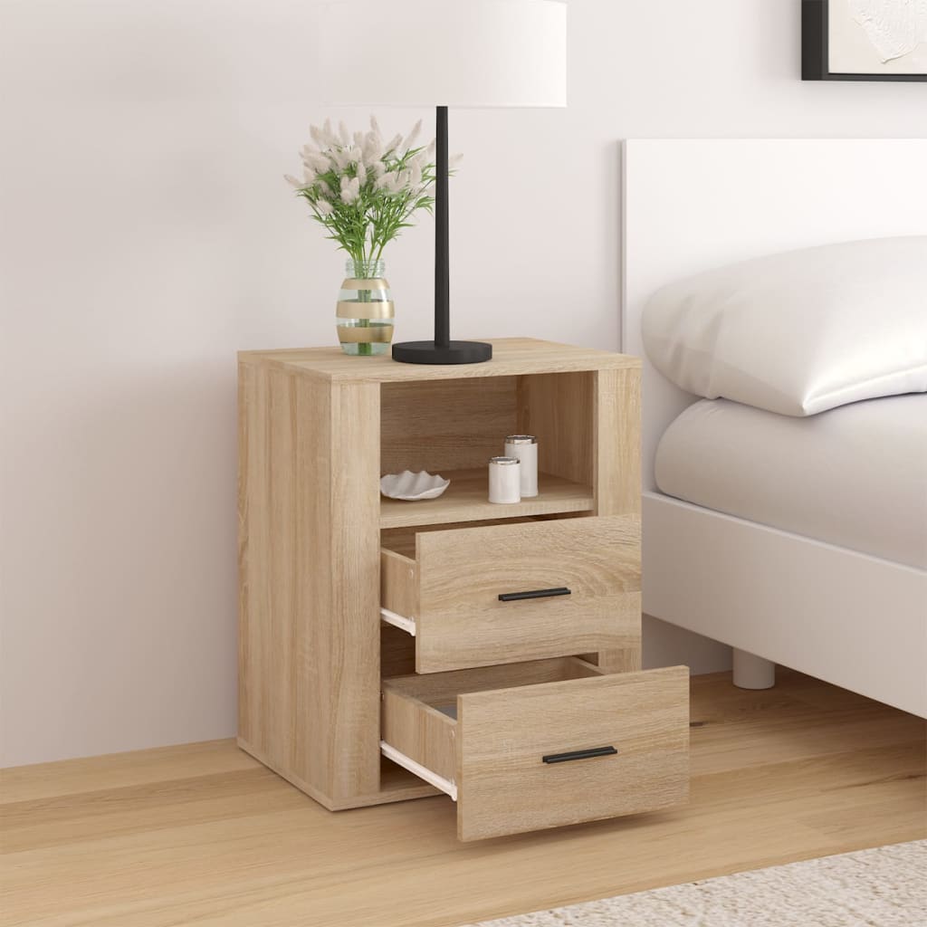Noćni ormarić boja hrasta 50 x 36 x 60 cm od konstruiranog drva