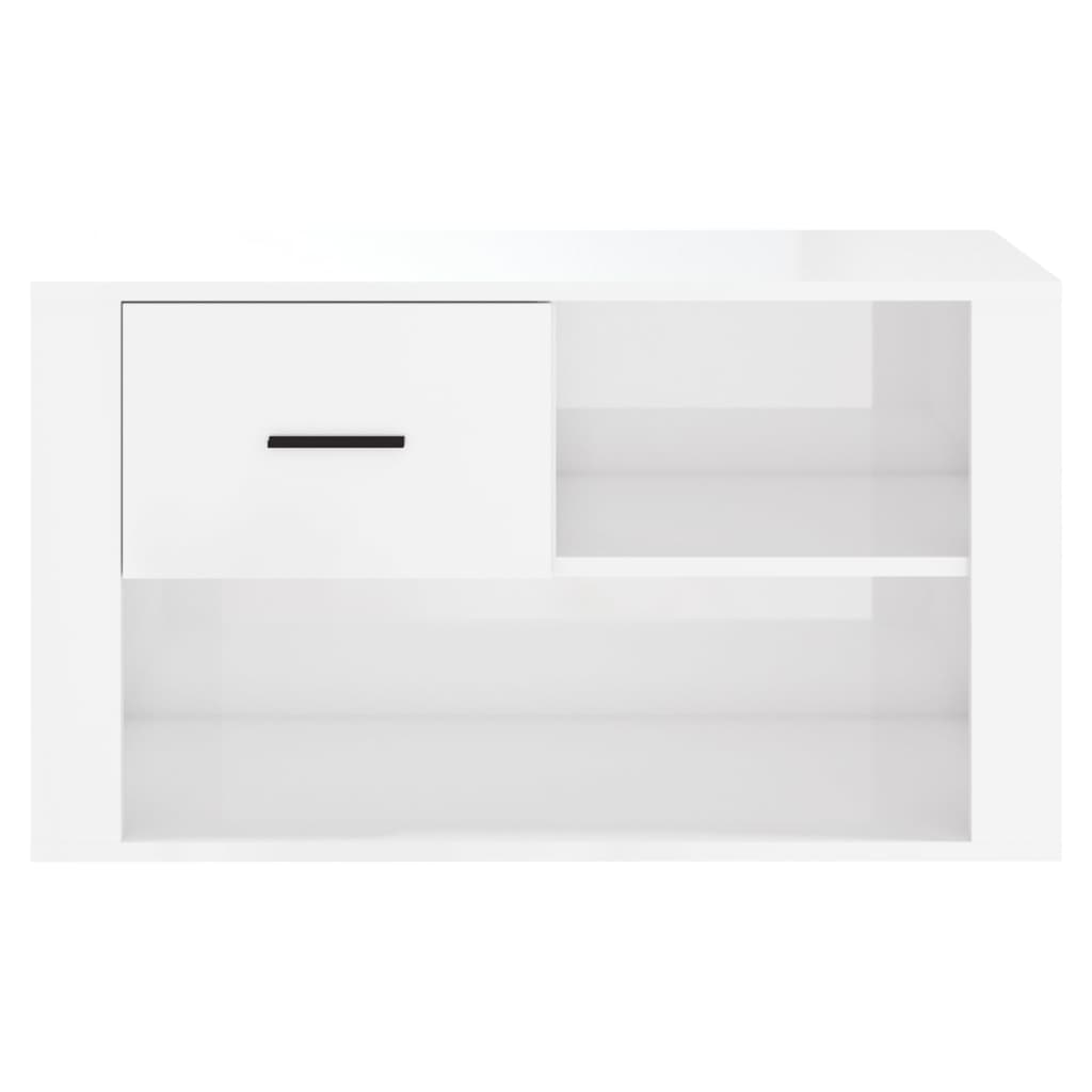 Ormarić za cipele sjajni bijeli 80x35x45 cm konstruirano drvo