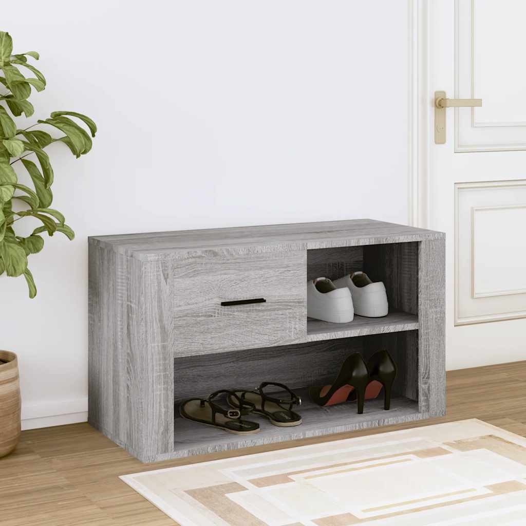 Ormarić za cipele sivi hrast 80x35x45 cm konstruirano drvo