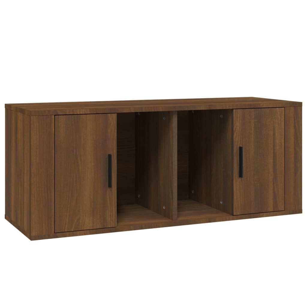 TV ormarić boja smeđeg hrasta 100x35x40 cm konstruirano drvo