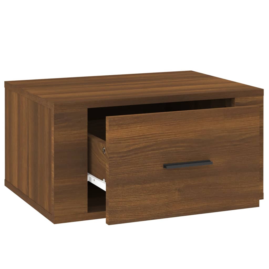 Zidni noćni ormarići 2 kom smeđa boja hrasta 50x36x25 cm