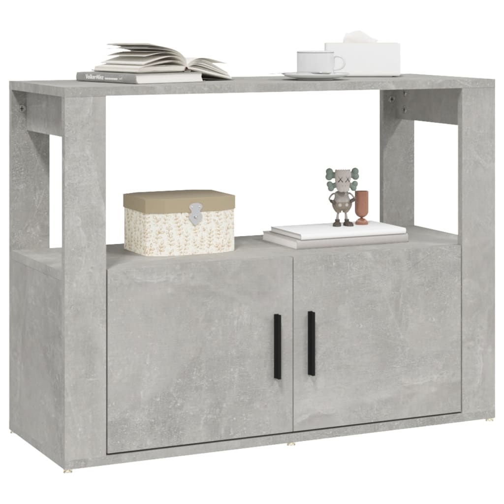 Komoda siva boja betona 80x30x60 cm od konstruiranog drva