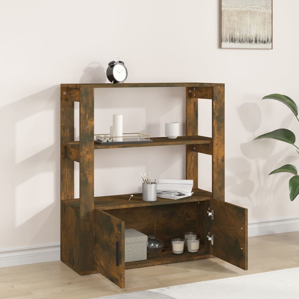 Komoda boja dimljenog hrasta 80x30x90 cm od konstruiranog drva