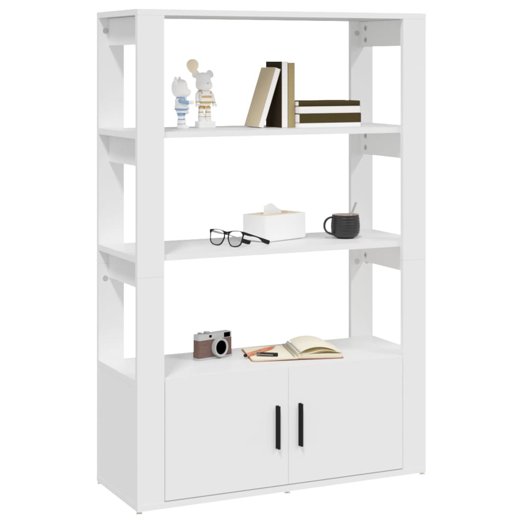 Komoda bijela 80 x 30 x 119,5 od konstruiranog drva
