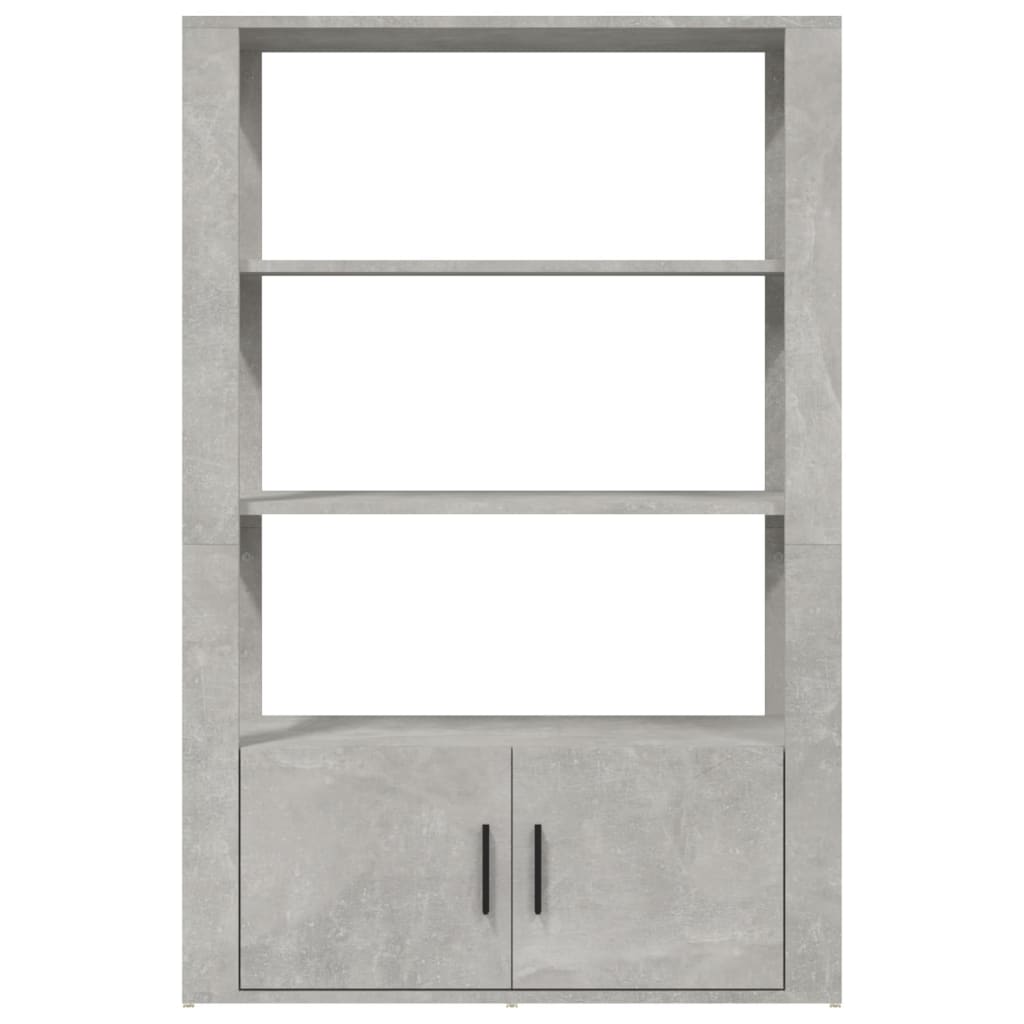 Komoda siva boja betona 80x30x119,5 cm od konstruiranog drva