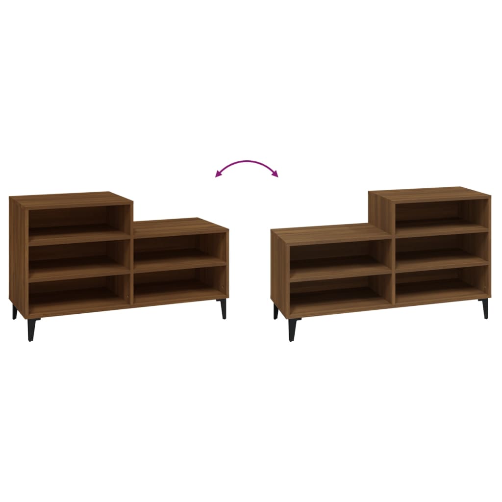 Ormarić za cipele boja hrasta 102x36x60 cm konstruirano drvo