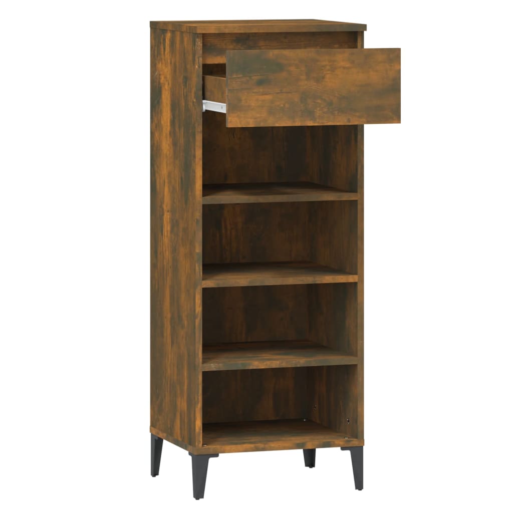 Stalak za cipele boja hrasta 40x36x105 cm konstruirano drvo