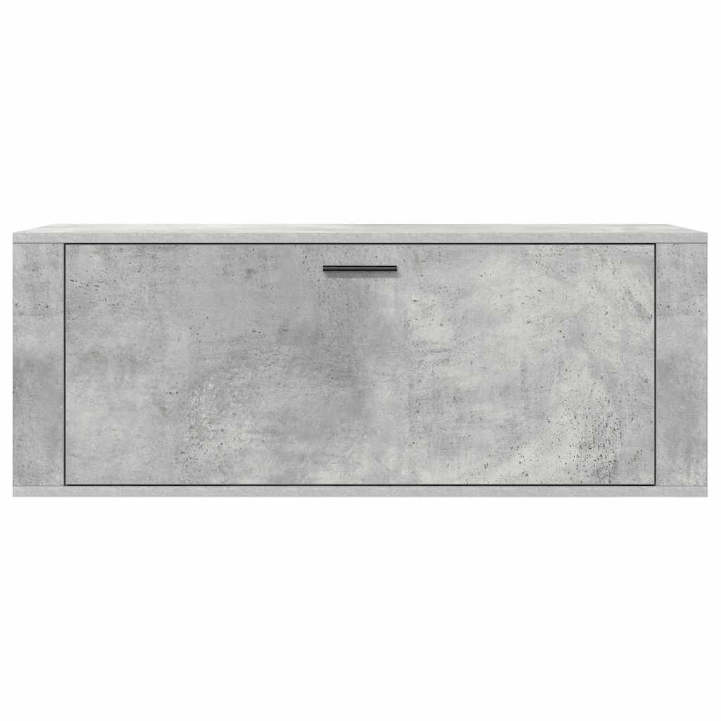 Zidni ormarić za cipele boja betona 100 x 35 x 38 cm drveni