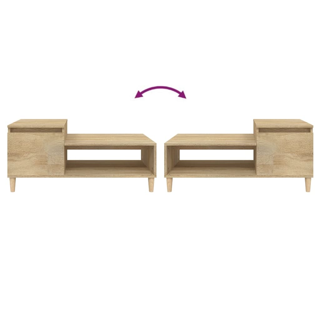Stolić za kavu boja hrasta 100 x 50 x 45 cm konstruirano drvo