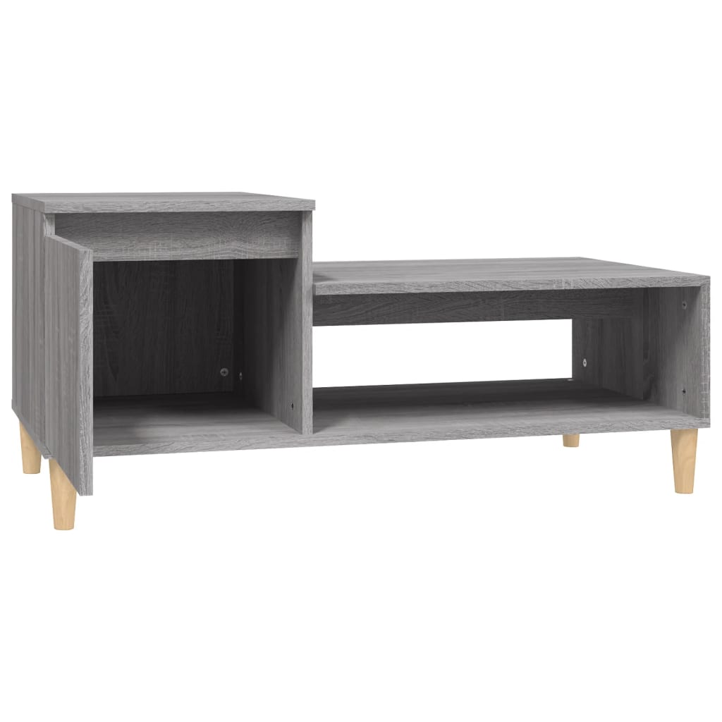 Stolić za kavu boja sivog hrasta 100x50x45 cm konstruirano drvo