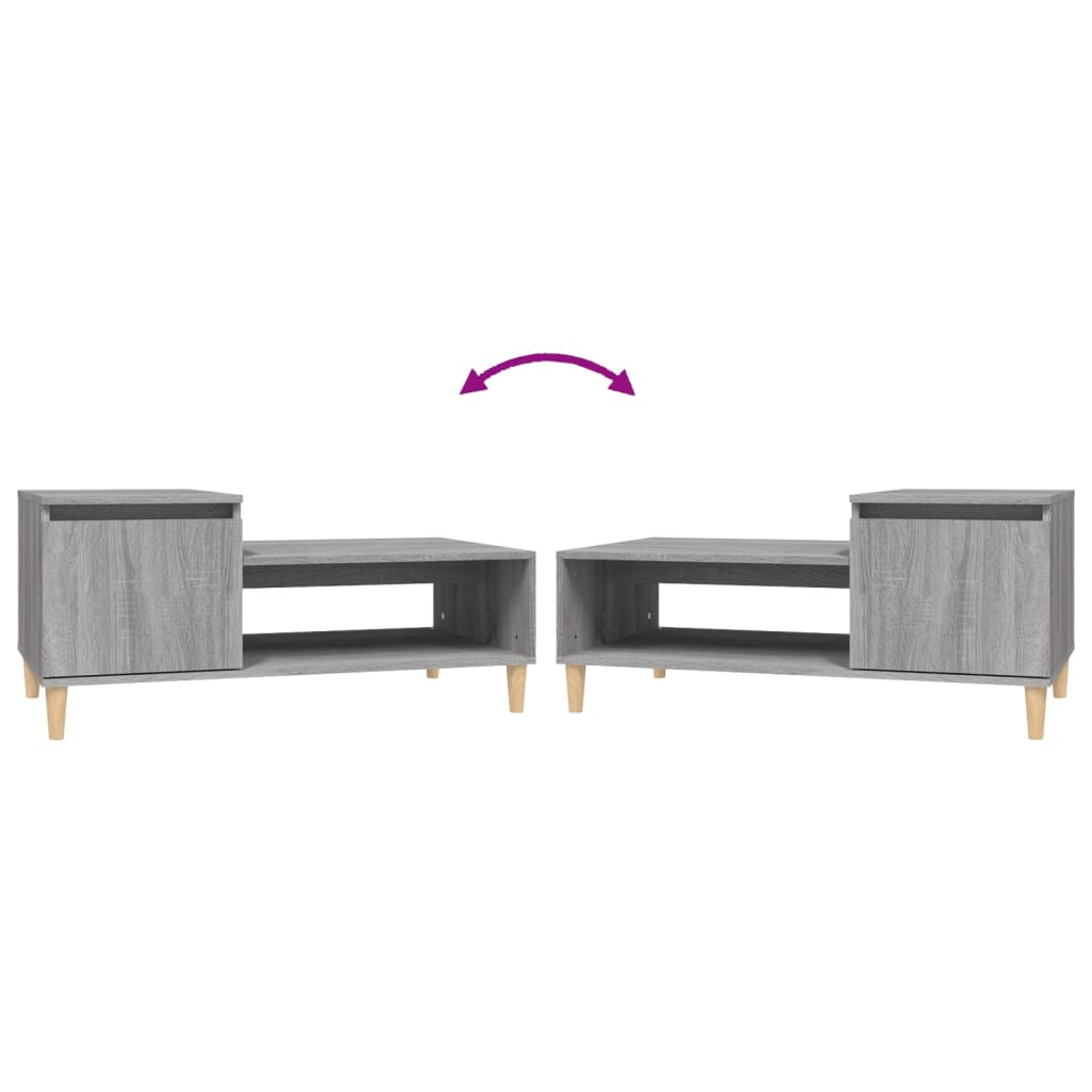 Stolić za kavu boja sivog hrasta 100x50x45 cm konstruirano drvo