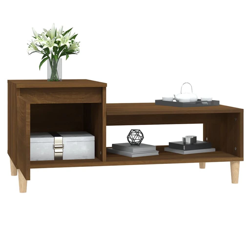 Stolić za kavu boja hrasta 100 x 50 x 45 cm konstruirano drvo