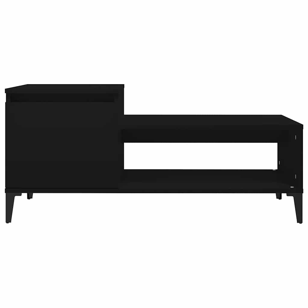 Stolić za kavu crni 100 x 50 x 45 cm od konstruiranog drva