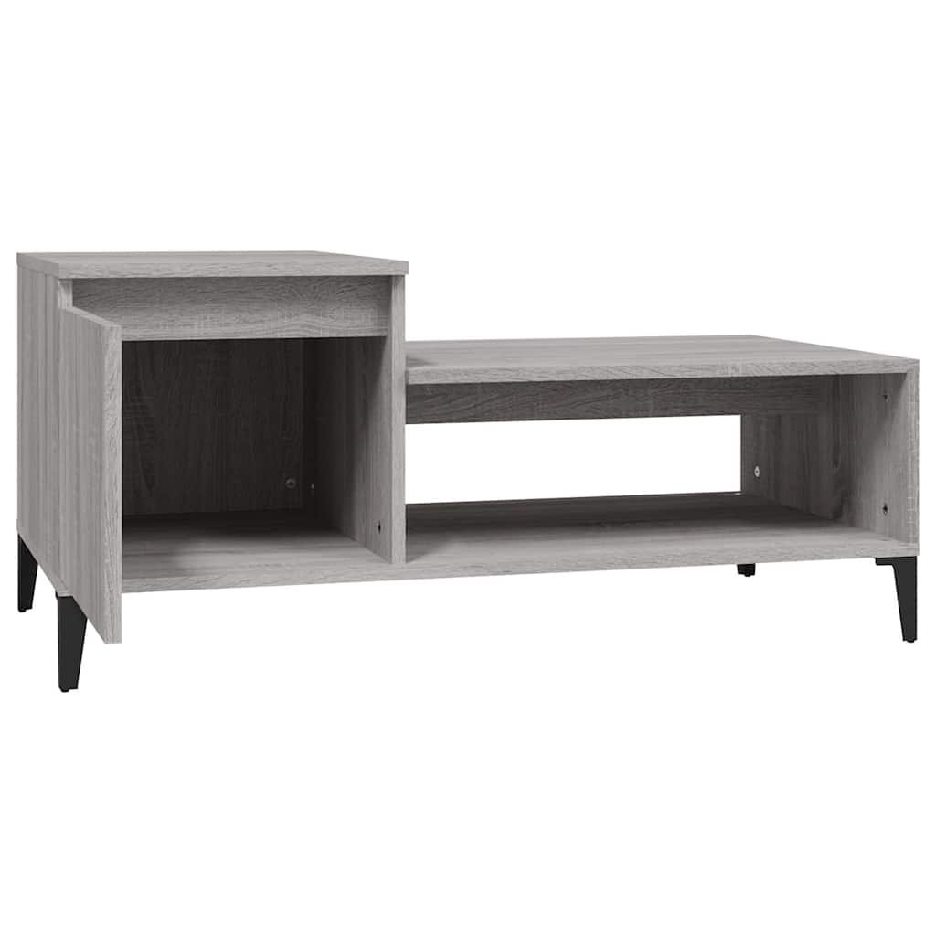 Stolić za kavu boja sivog hrasta 100x50x45 cm konstruirano drvo