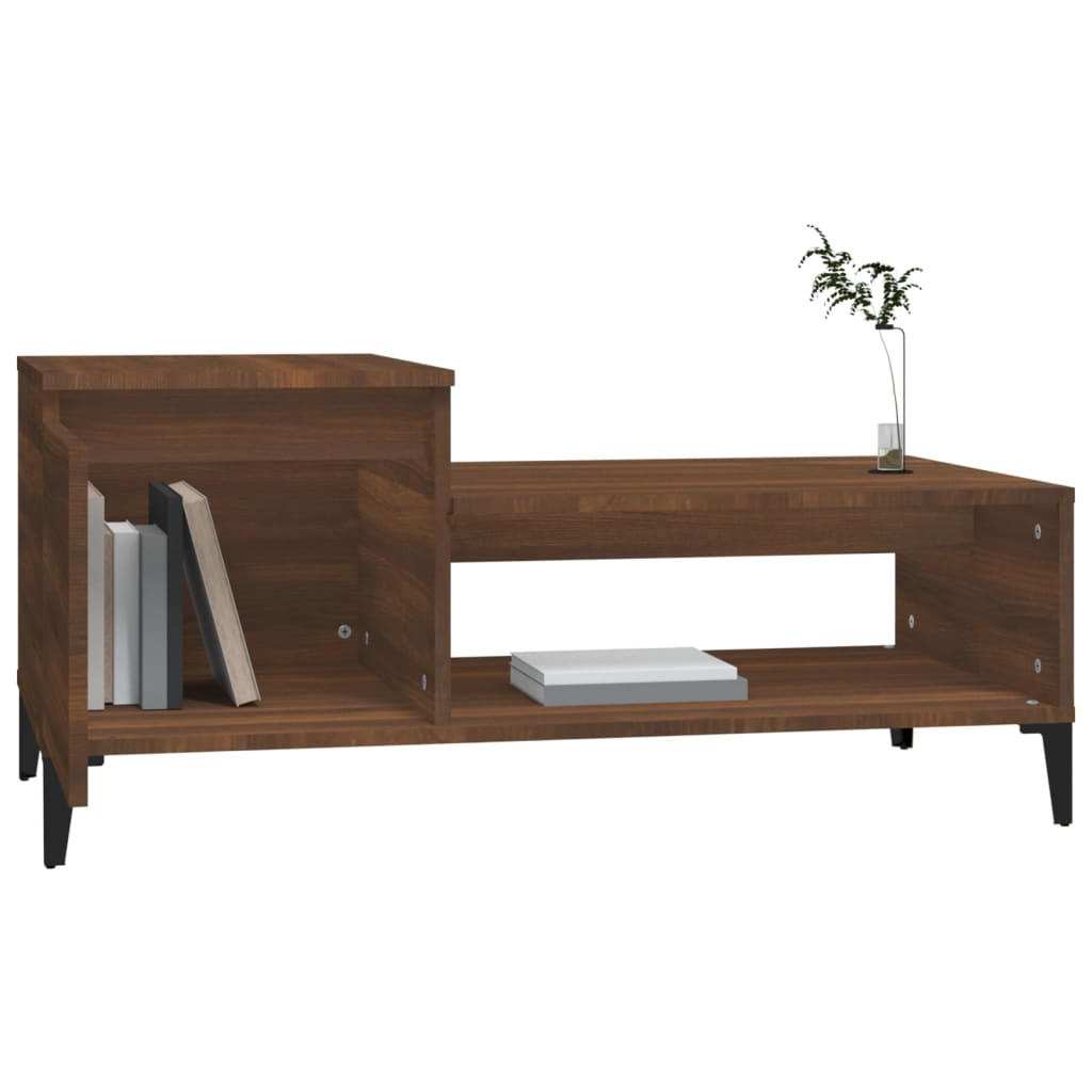 Stolić za kavu boja hrasta 100 x 50 x 45 cm konstruirano drvo
