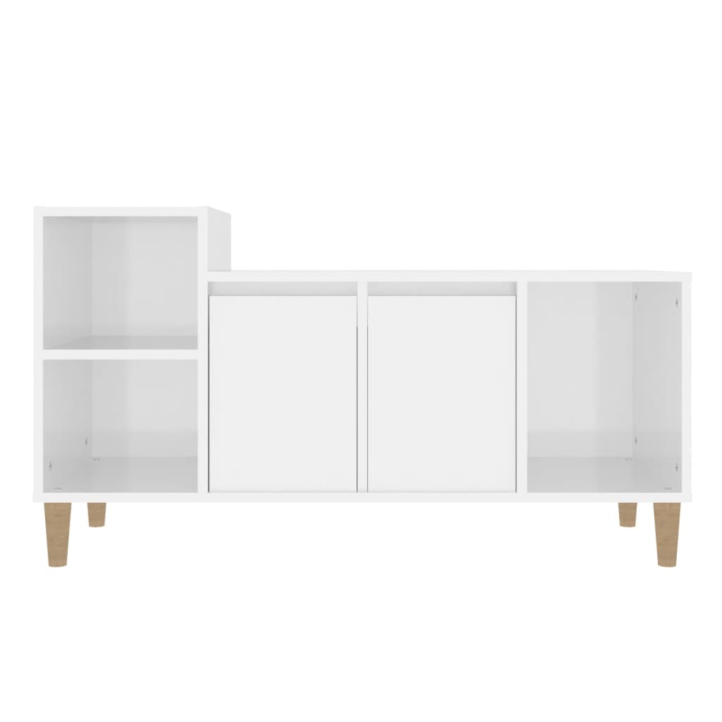 TV ormarić sjajni bijeli 100 x 35 x 55 cm od konstruiranog drva