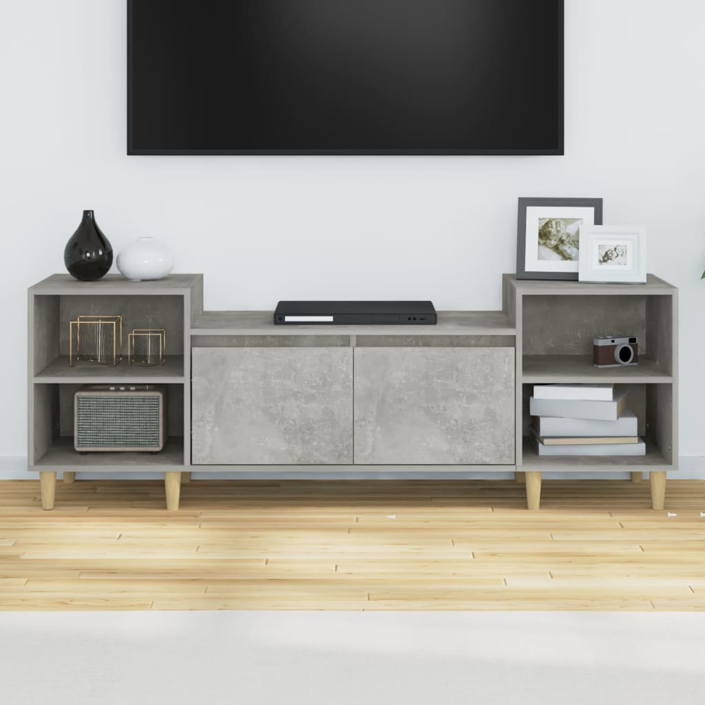 TV ormarić boja betona 160x35x55 cm od konstruiranog drva