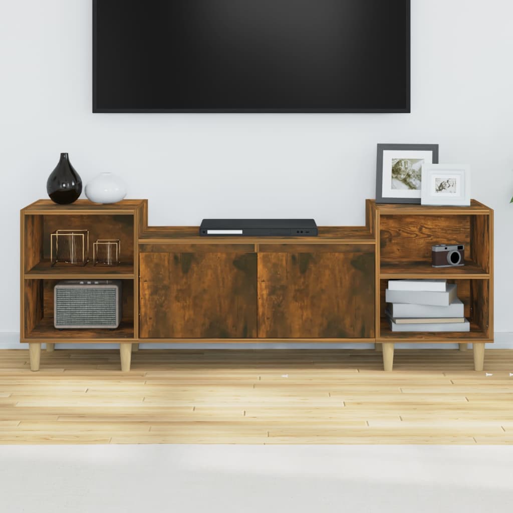 TV ormarić boja dimljenog hrasta 160x35x55 cm konstruirano drvo