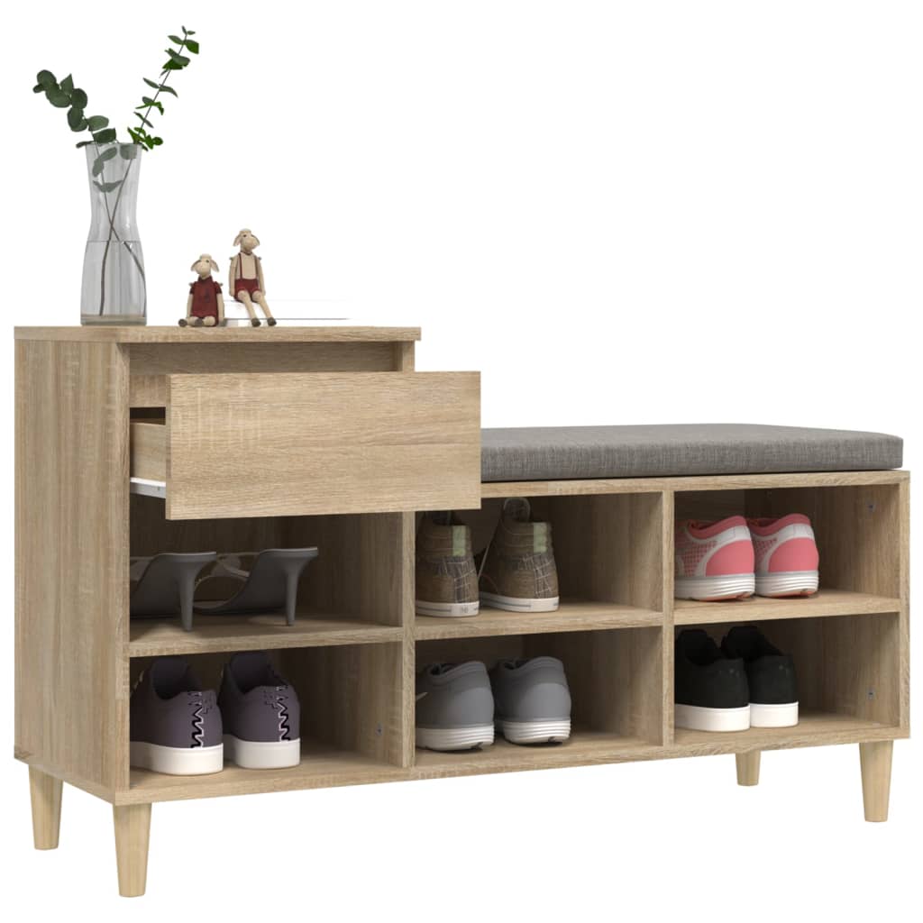 Ormarić za cipele boja hrasta 102x36x60 cm konstruirano drvo