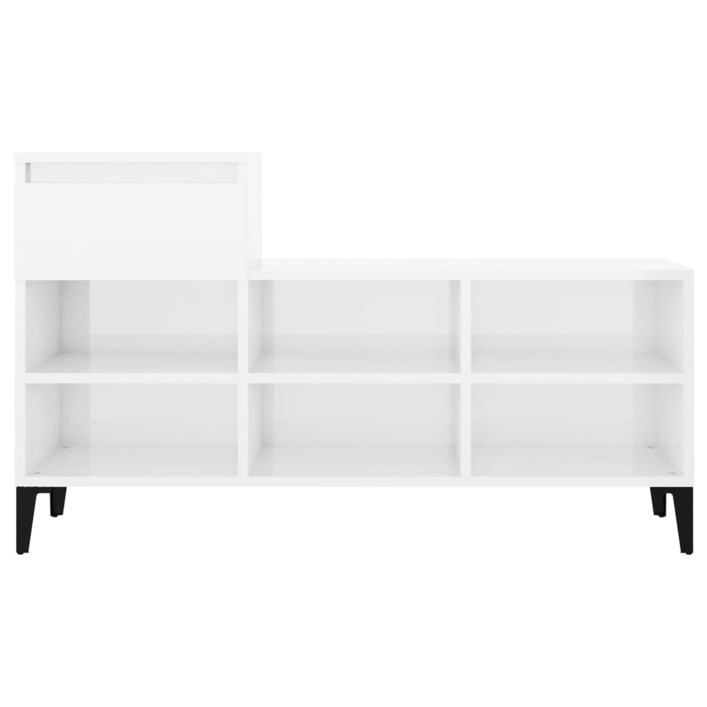 Ormarić za cipele sjajni bijeli 102x36x60 cm konstruirano drvo