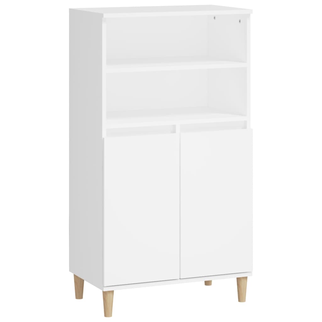 Visoka komoda bijela 60x36x110 cm od konstruiranog drva