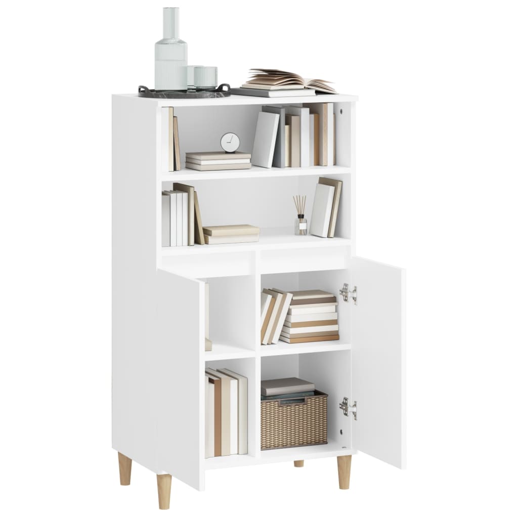 Visoka komoda bijela 60x36x110 cm od konstruiranog drva