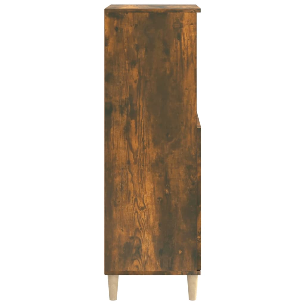 Visoka komoda dimljenog hrasta 60x36x110 cm konstruiranog drva