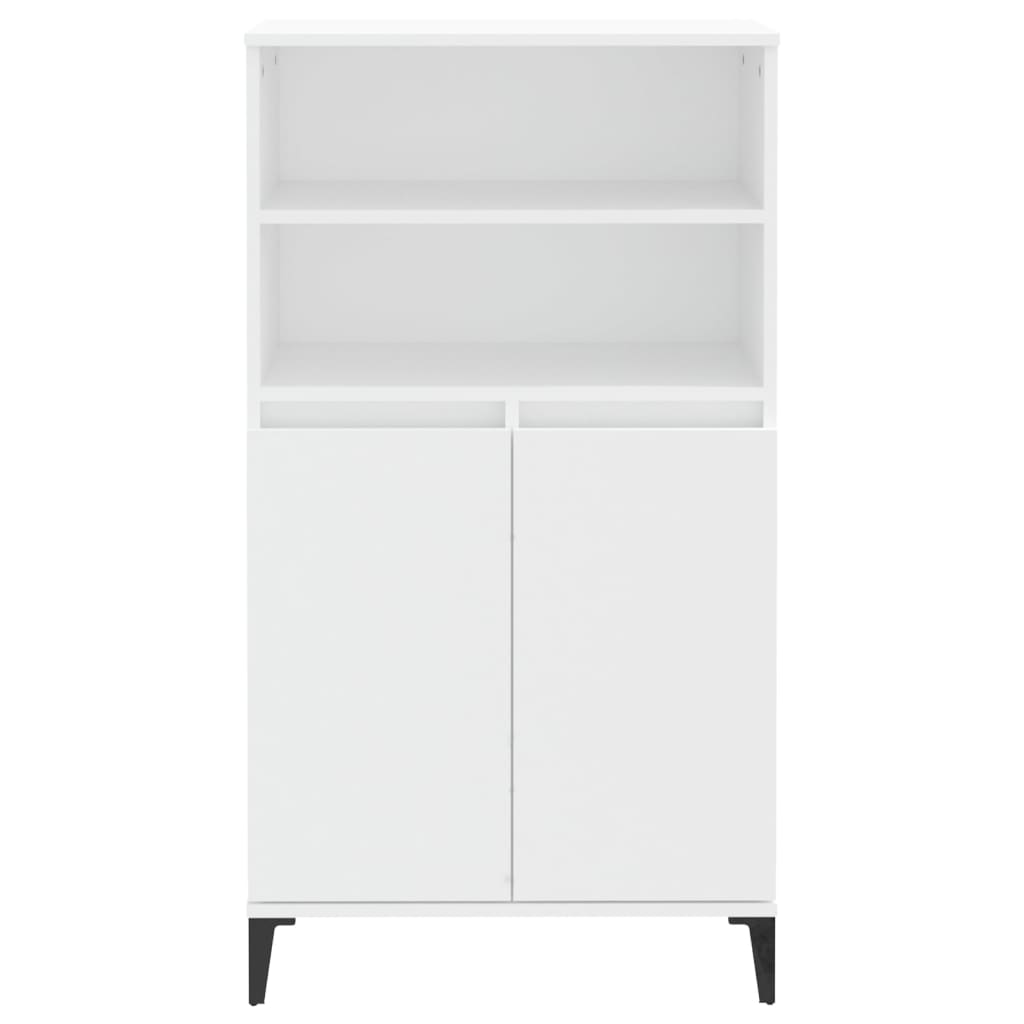 Visoka komoda bijela 60x36x110 cm od konstruiranog drva