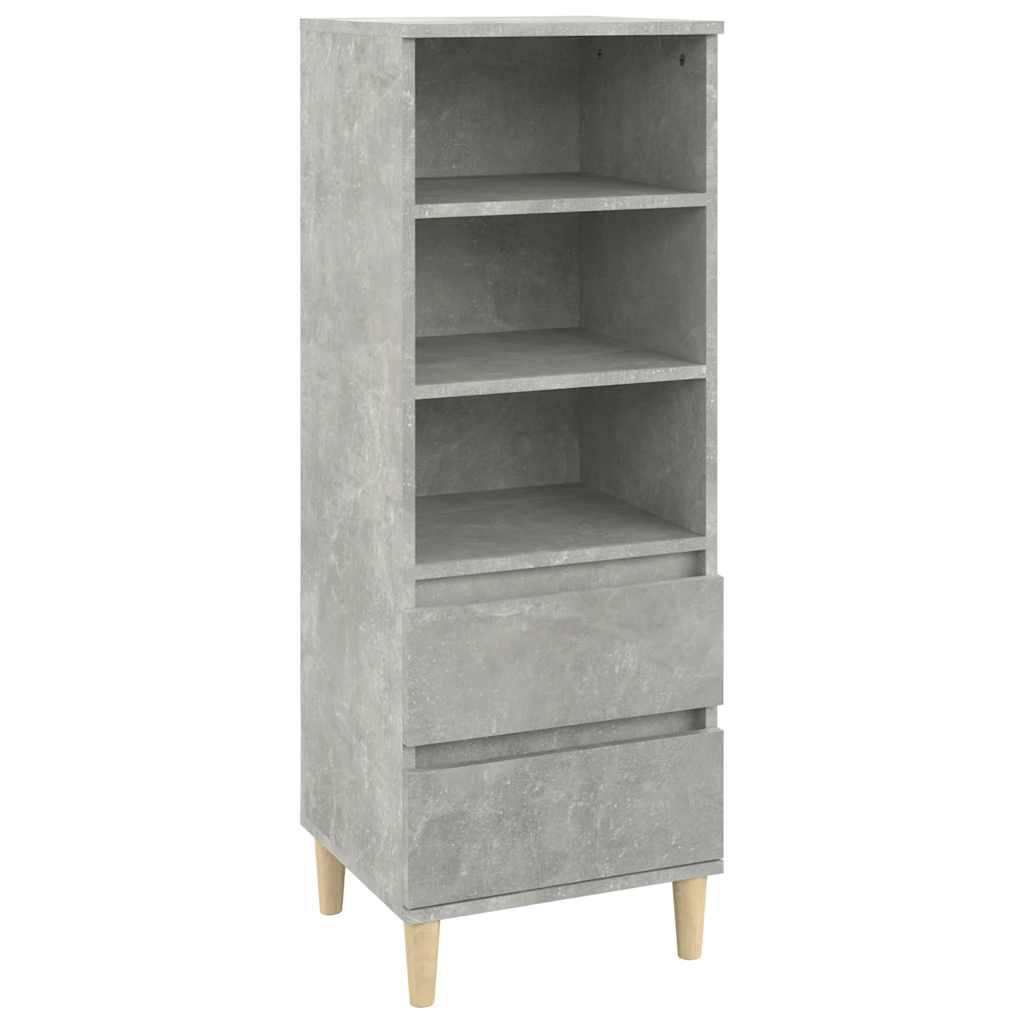 Visoka komoda boja betona 40 x 36 x 110 cm konstruirano drvo