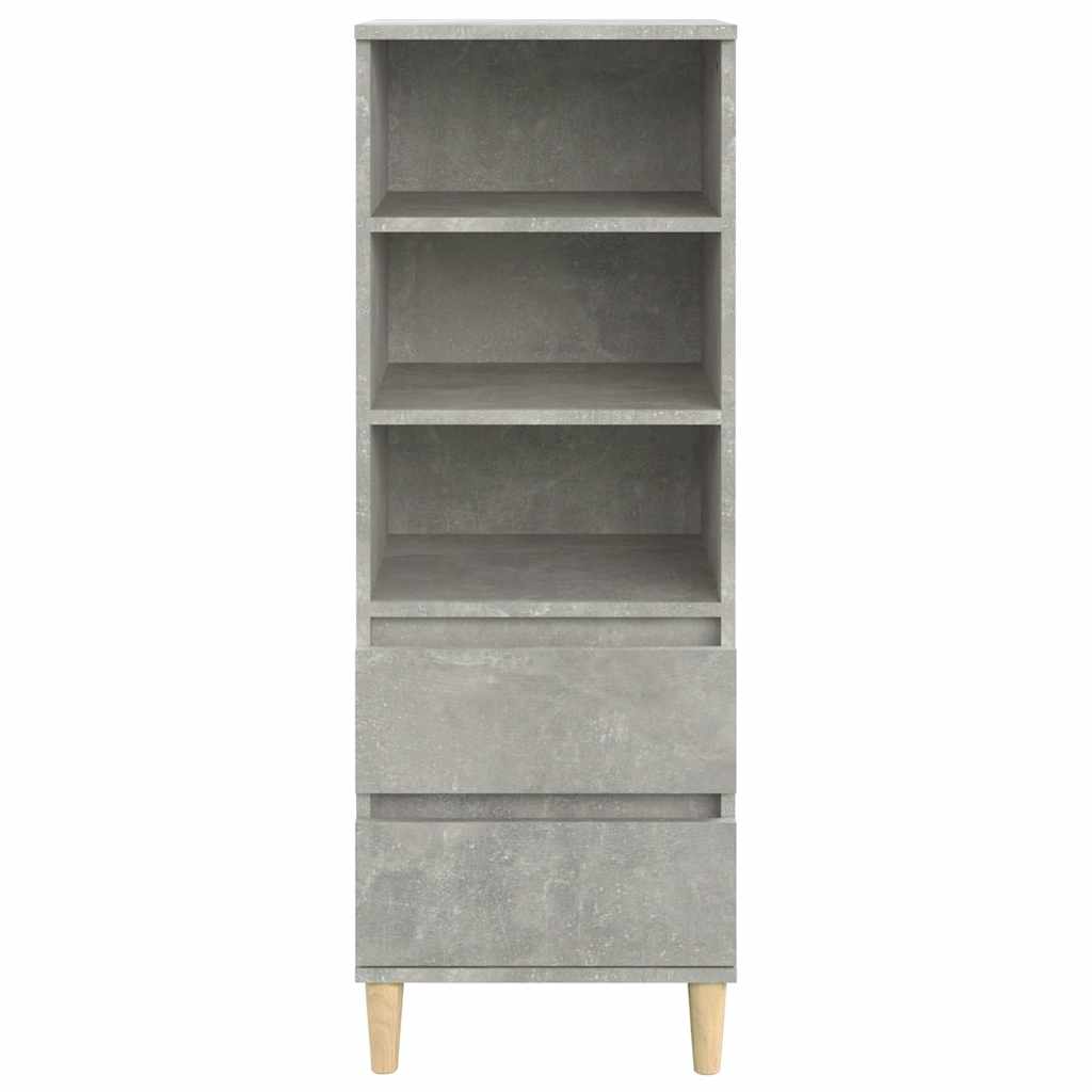 Visoka komoda boja betona 40 x 36 x 110 cm konstruirano drvo