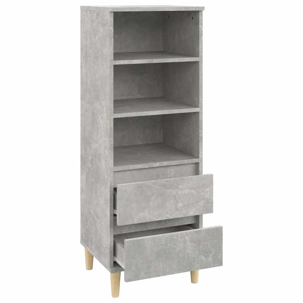 Visoka komoda boja betona 40 x 36 x 110 cm konstruirano drvo