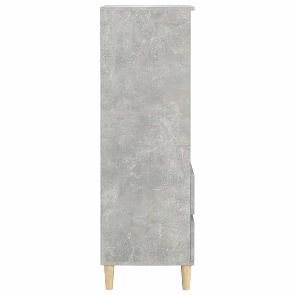 Visoka komoda boja betona 40 x 36 x 110 cm konstruirano drvo