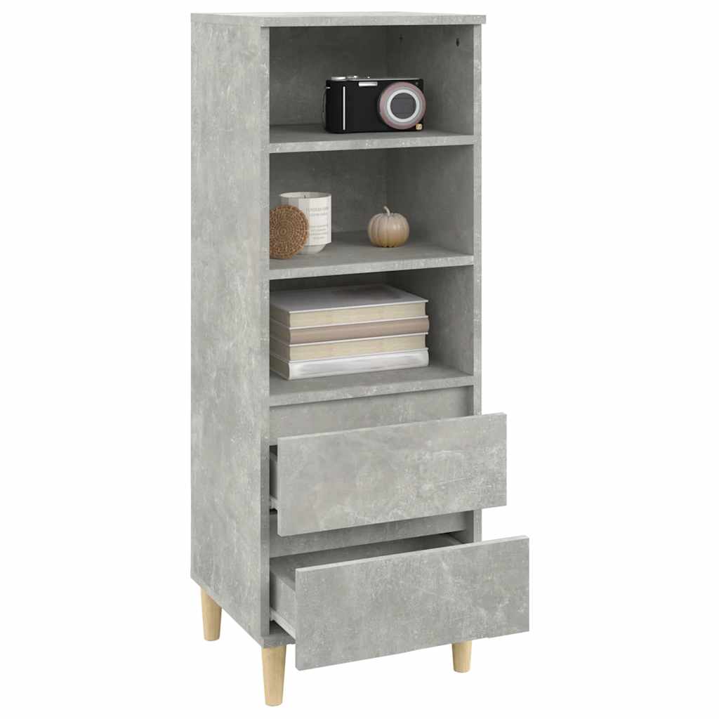 Visoka komoda boja betona 40 x 36 x 110 cm konstruirano drvo