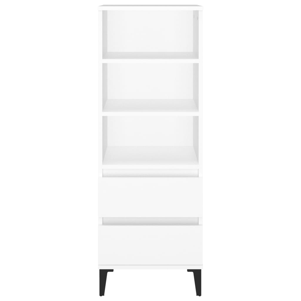 Visoka komoda bijela 40 x 36 x 110 cm od konstruiranog drva