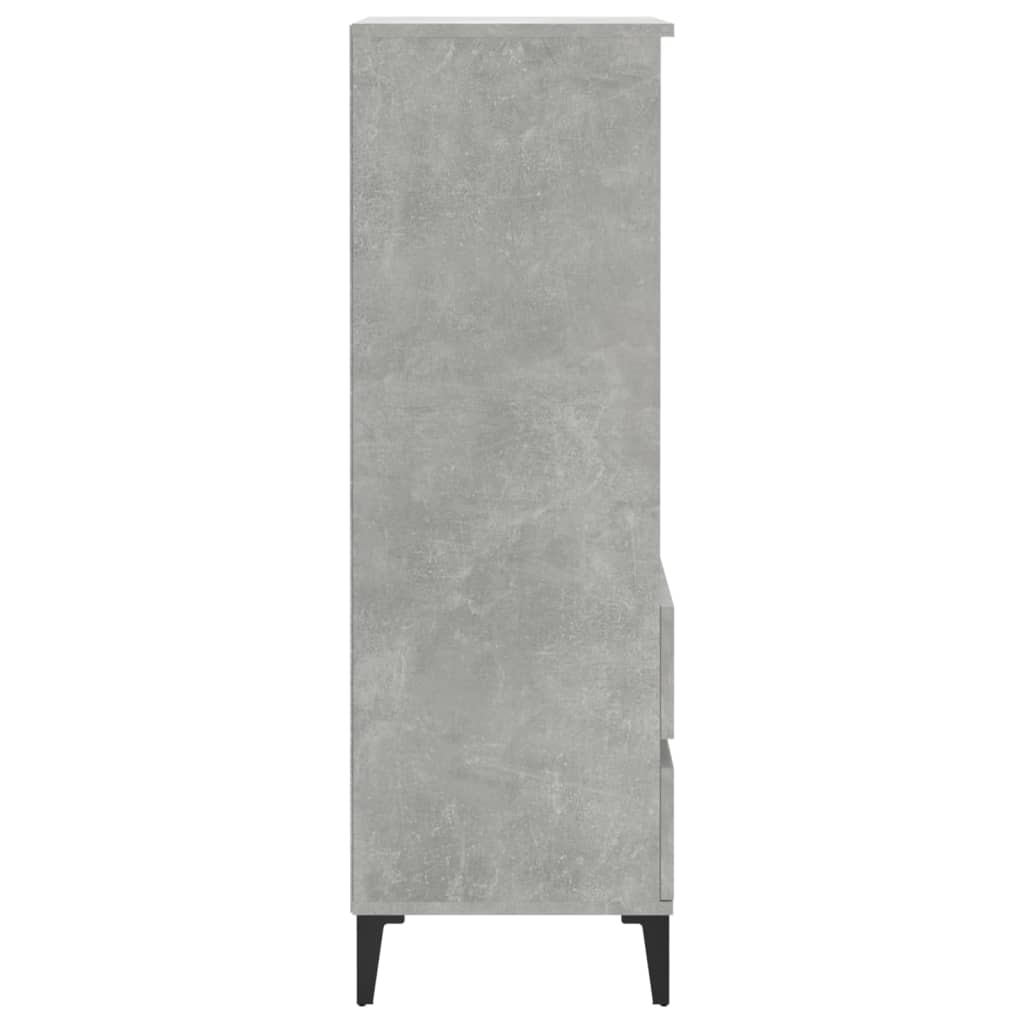 Visoka komoda boja betona 40 x 36 x 110 cm konstruirano drvo
