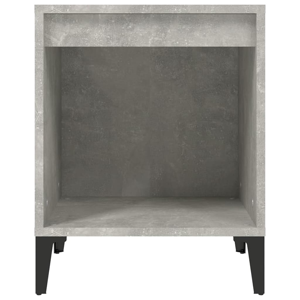 Noćni ormarići 2 kom siva boja betona 40x35x50 cm