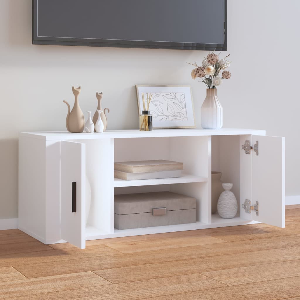 TV ormarić bijeli 100 x 35 x 40 cm od konstruiranog drva