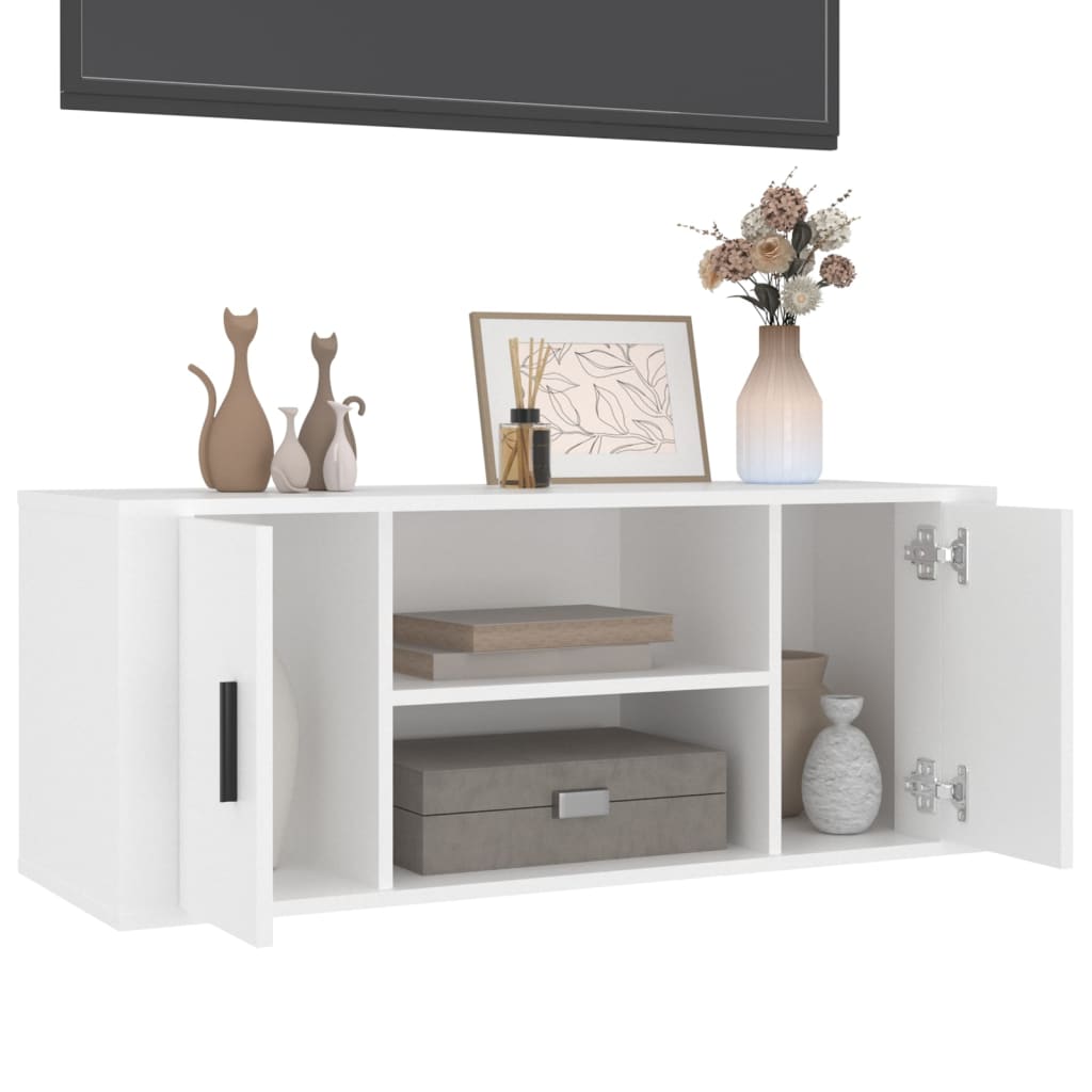 TV ormarić bijeli 100 x 35 x 40 cm od konstruiranog drva